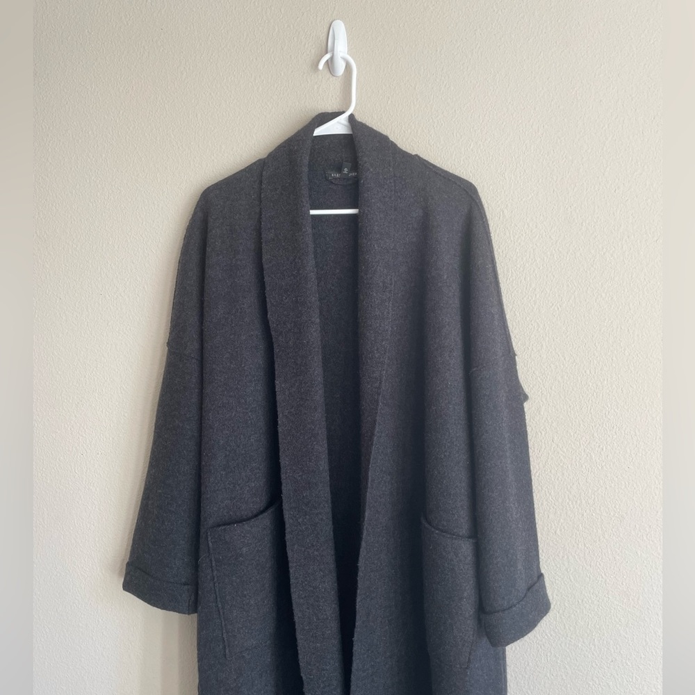 Eileen Fisher long cardigan coat